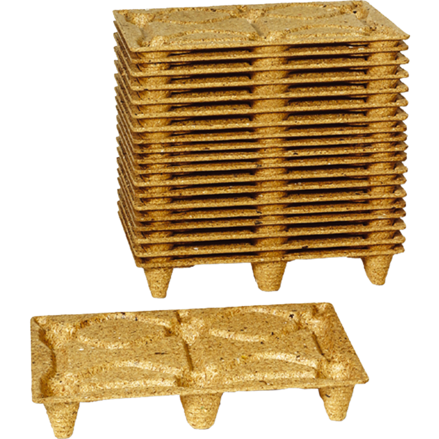 Pressholz - Holzfaserpalette | Holz | 80x60x12cm | braun | 1 Stk