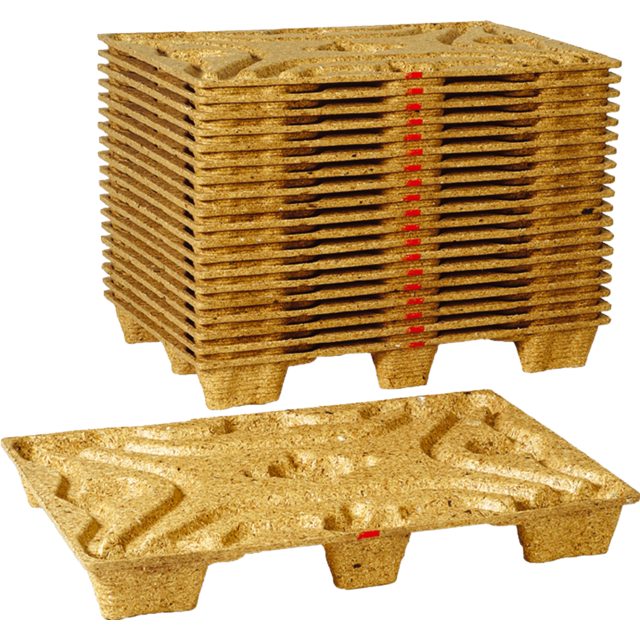 Presswood -  Houtvezelpallet | hout | 120x80x13.5cm | bruin | 1 stuks