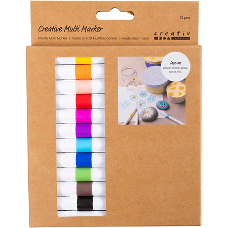 Creativ Company - Multi marqueur 4mm lot de 12 couleurs