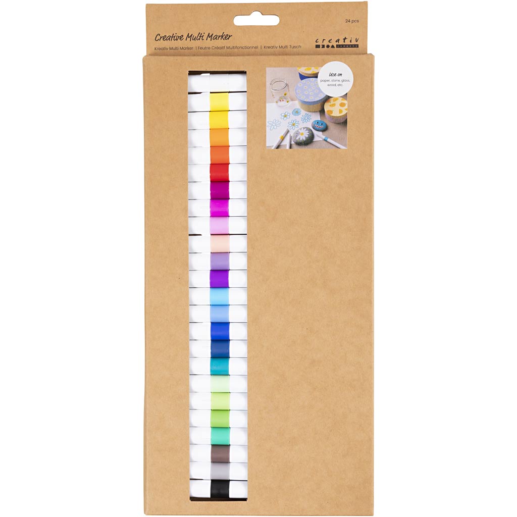Creativ Company - Multi marqueur 4mm lot de 24 couleurs