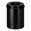 V-Teil - Papierkorb mit Flammensperre Vepabins 15 Liter 26cm schwarz