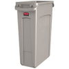 Rubbermaid - Poubelle Slim Jim Vented avec fentes d'aération 87 litres gris