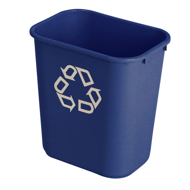 Rubbermaid - Corbeille à papier support de recyclage 26L bleu