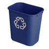 Rubbermaid - Corbeille à papier support de recyclage 26L bleu