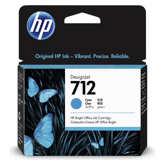 HP - Inkcartridge 712, 29 ml, OEM 3ED67A, Cyan