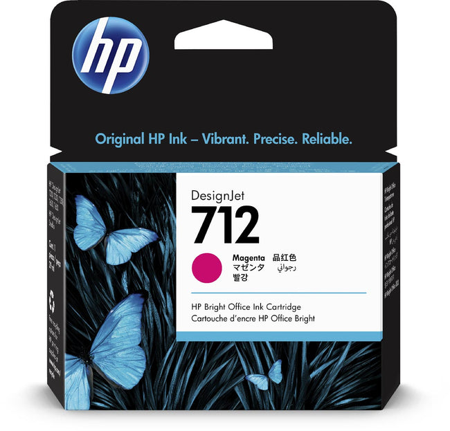 HP - Inkcartridge 712, 29 ml, OEM 3ed68a, Magenta