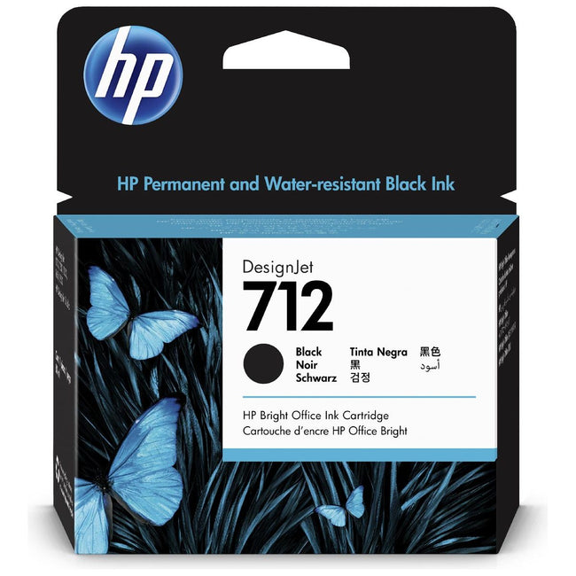 HP - Cartouche d'encre 712, 80 ml, OEM 3ED71A, noir