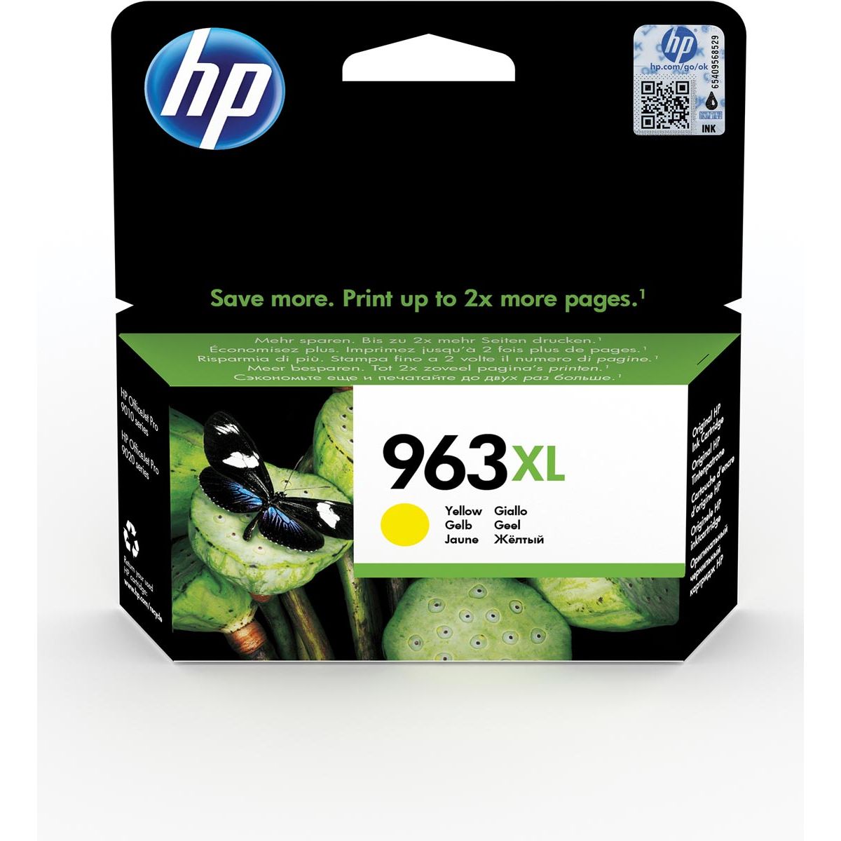HP - cartouche d'encre 963XL, 1 600 pages, OEM 3JA29AE, jaune
