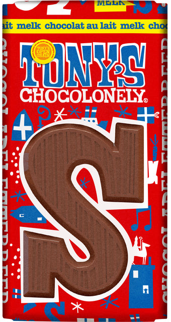 Tony's Chocolonely -  Chocoladeletter tonys chocolonely melk s 90 gram
