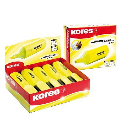 Klika - Feutre texte jaune fluo pointe biseautée 5mm