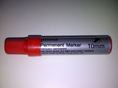 Klika -  Stift rood GROOT beitel-lijn 5-10mm