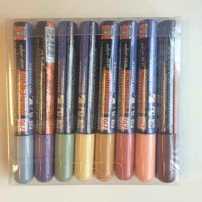 Klika - Jeu de marqueurs à craie 2-6 mm 8 couleurs classiques 5 pièces