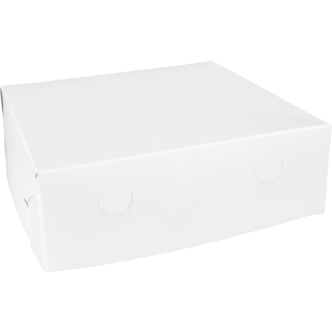 Klika -  Gebaksdoos Zwanenhalsdoos | karton | 25x25x8cm | duplex | wit | 100 stuks