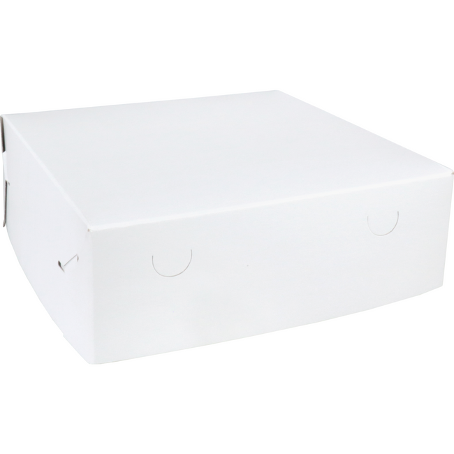 Klika -  Gebaksdoos Zwanenhalsdoos | karton | 28x28x9cm | duplex | wit | 100 stuks