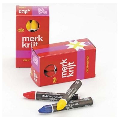 Klika -  Politie krijt wit zeskant doos 12st