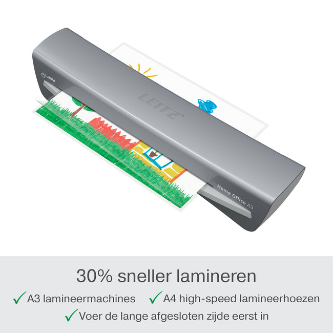 Leitz -  iLAM Laminator Home A3 Warme lamineermachine 310 mm/min Grijs, Wit