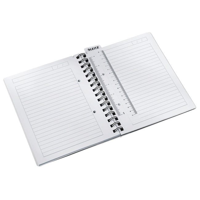 Leitz -  Notitieboek  wow a5 lijn spiraal pp wit