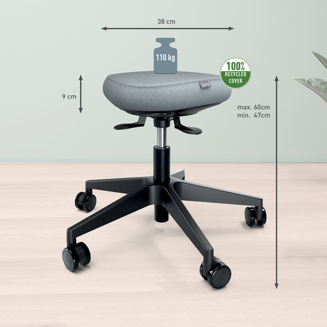 Leitz -  65770095 bureau- en computerstoel Gecapitonneerde zitting