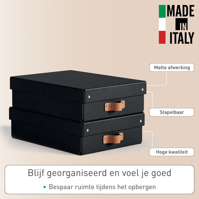 Leitz -  Opbergdoos  puro deksel 8 liter set van 2 zw