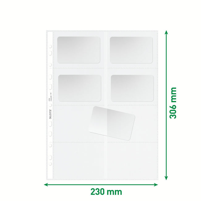 Leitz -  Showtas  premium visitekrt pp a4 glashelder