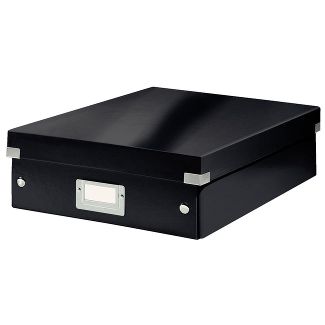 Leitz -  Opbergdoos  wow click store middel zwart | 6 stuks