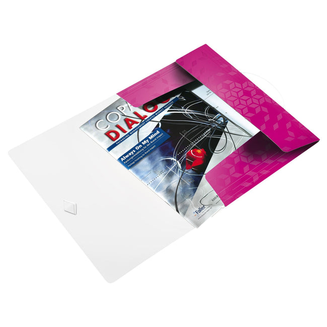 Leitz -  Elastomap  wow a4 3 klep pp roze | 10 stuks