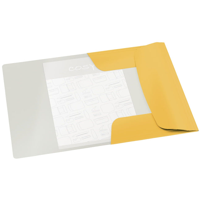 Leitz -  Elastomap  cosy a4 3-kleps geel | 10 stuks