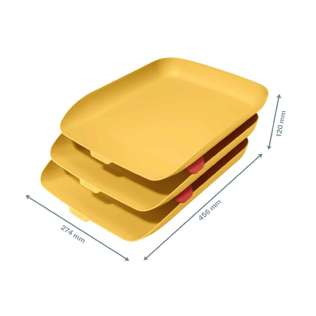 Leitz -  Brievenbak  cosy set van 3 a4 geel | 104 stuks