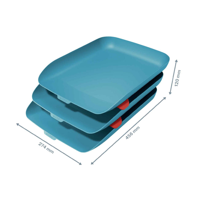 Leitz -  Brievenbak  cosy set van 3 a4 blauw | 104 stuks