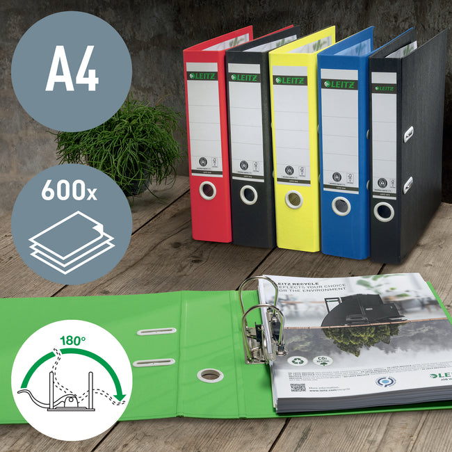 Leitz -  Ordner  recycle 180° 80mm blauw | 10 stuks