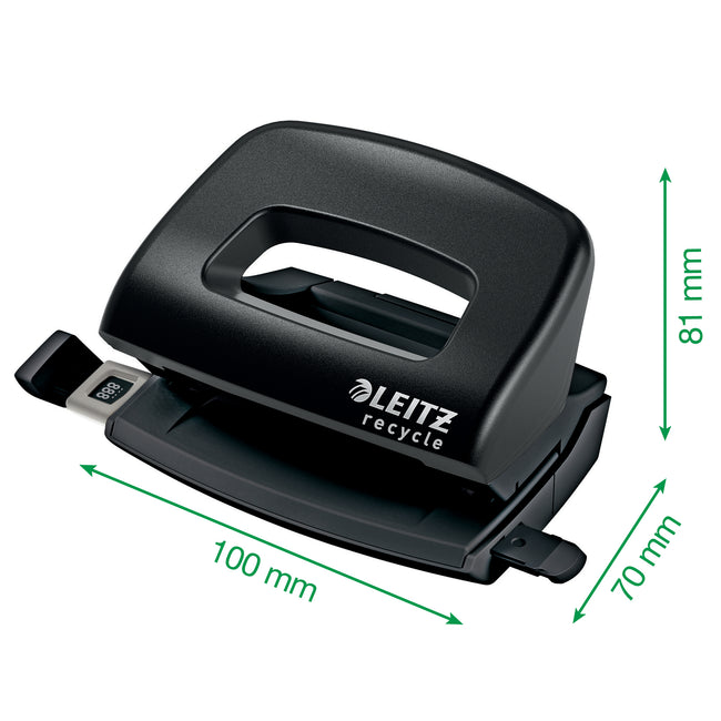 Leitz -  Perforator  nexxt recycle mini 10 vel zwart | 6 stuks