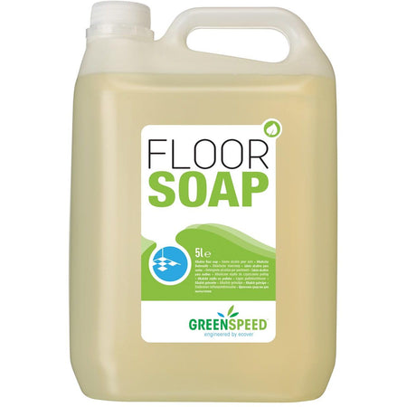 Greenspeed - savon pour sols à l'huile de lin, pour sols poreux, parfum d'agrumes, bouteille de 5 litres