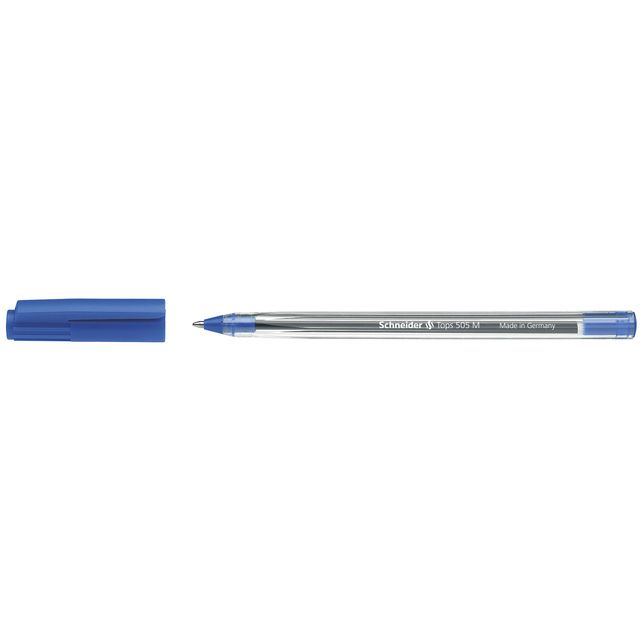 Schneider -  Balpen tops 505 m blauw | 50 stuks