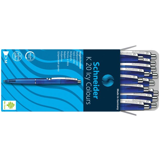 Schneider -  Balpen k20 icy colours m blauw
