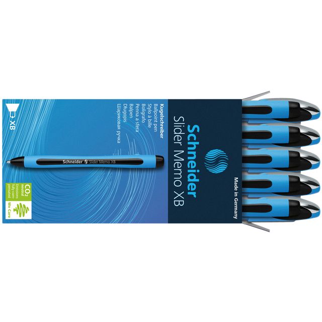 Schneider -  Balpen memo xb zwart | 10 stuks