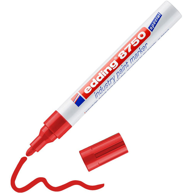 Edding -  Paintmarker  8750 industrie 2-4mm rood | 10 stuks