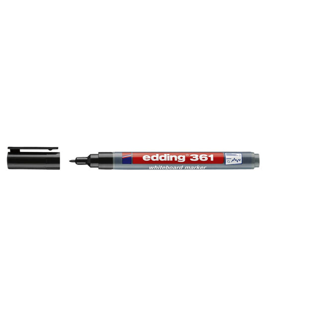 Edding -  Whiteboardmarker  361 rond 1mm zwart | 10 stuks