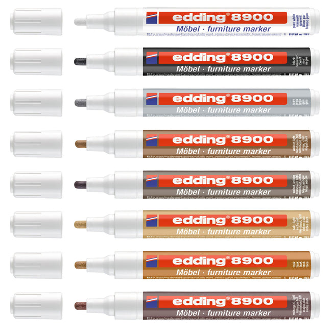 Edding -  Viltstift  8900 meubel rond 1.5-2mm spierwit