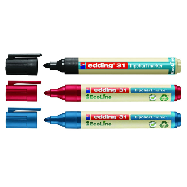 Edding EcoLine -  Viltstift edding 31 eco flipover rond 1.5-3mm rd