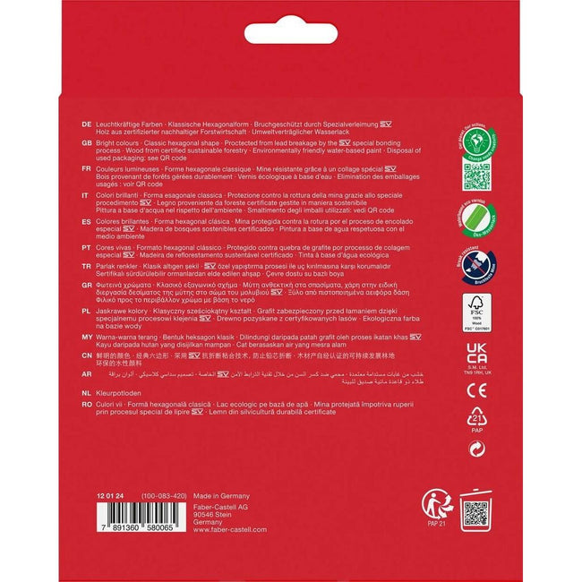 Faber Castell -  Kleurpotlood faber-castell 24st assorti | 5 stuks