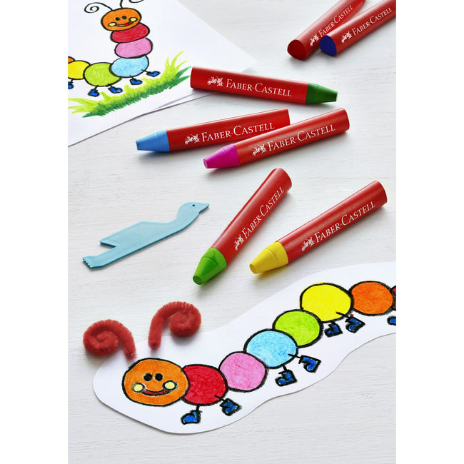 Faber Castell -  Waskrijt faber-castell driehoekig ass | 10 stuks