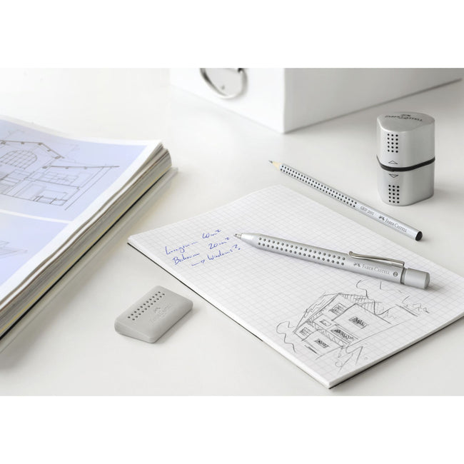 Faber Castell -  Puntenslijper faber-castell trio grip 2001 zilver