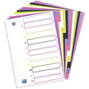 Oxford - Onglets MyColour, format A4, en PP coloré, perforation 11 trous, 12 onglets
