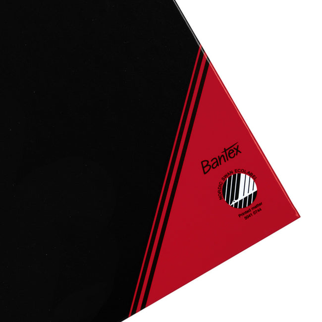 Bantex -  Notitieboek  zwart/rood a4 lijn 70gr 96vel