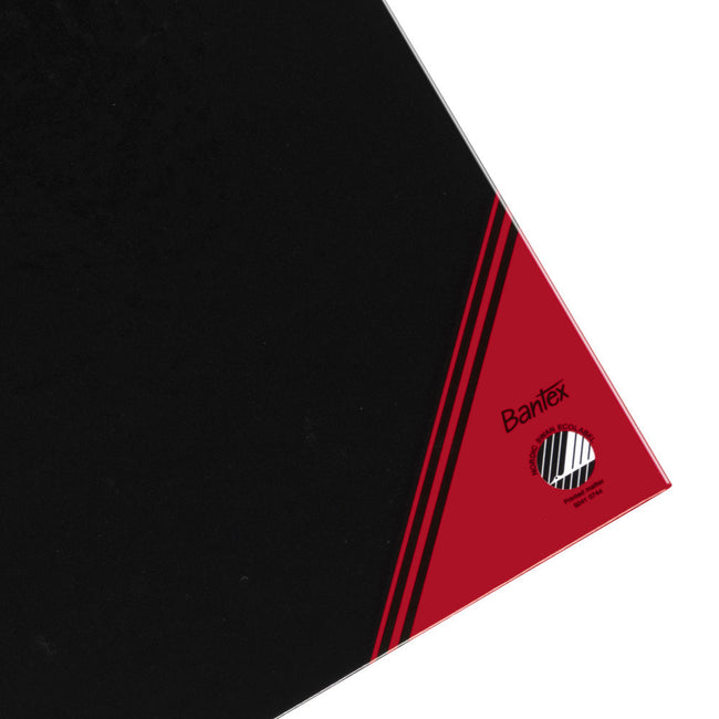 Bantex -  Notitieboek  zwart/rood a5 lijn 70gr 96vel | 6 stuks