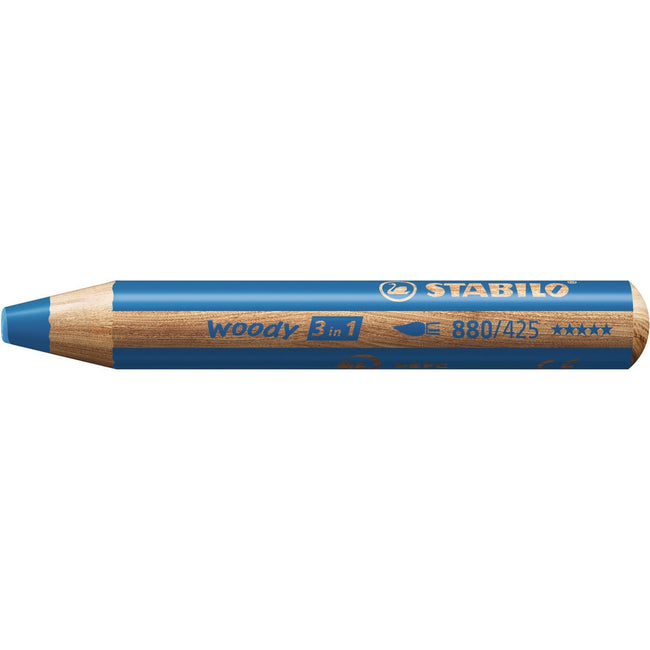 Stabilo -  woody 3 in 1, multitalent kleurpotlood, etui met 6 kleuren