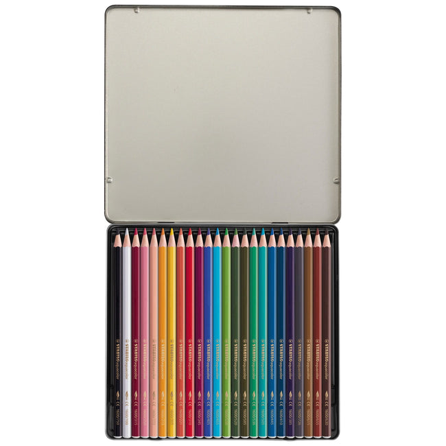 Stabilo -  Kleurpotlood 1624 aquacolor blik 24st ass | 5 stuks