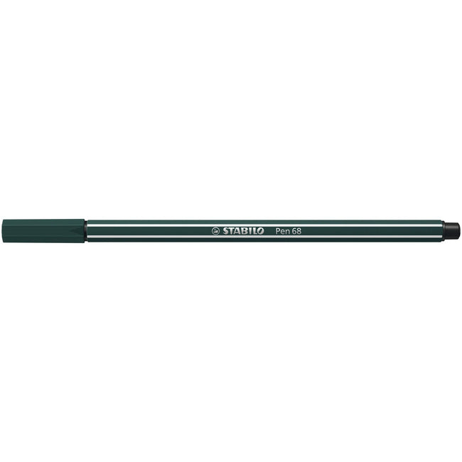 Stabilo -  Viltstift pen 68/63 m aardegroen | 10 stuks