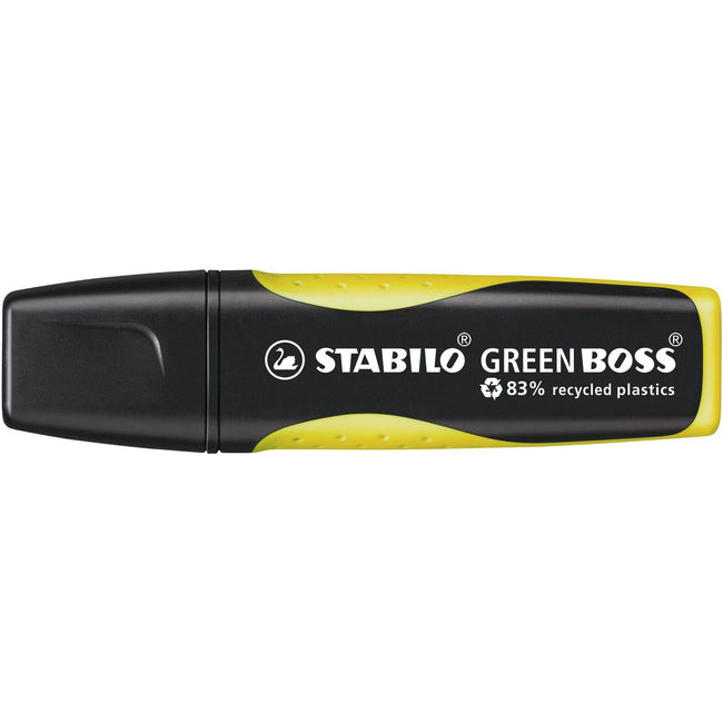 Stabilo -  GREEN BOSS, milieuvriendelijke markeerstift, geel, per stuk