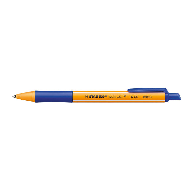Stabilo -  B-43716-10 balpen Blauw Intrekbare balpen met klembevestiging 2 stuk(s)